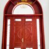 CỬA THÉP VÂN GỖ 4 CÁNH VÒM ĐẸP