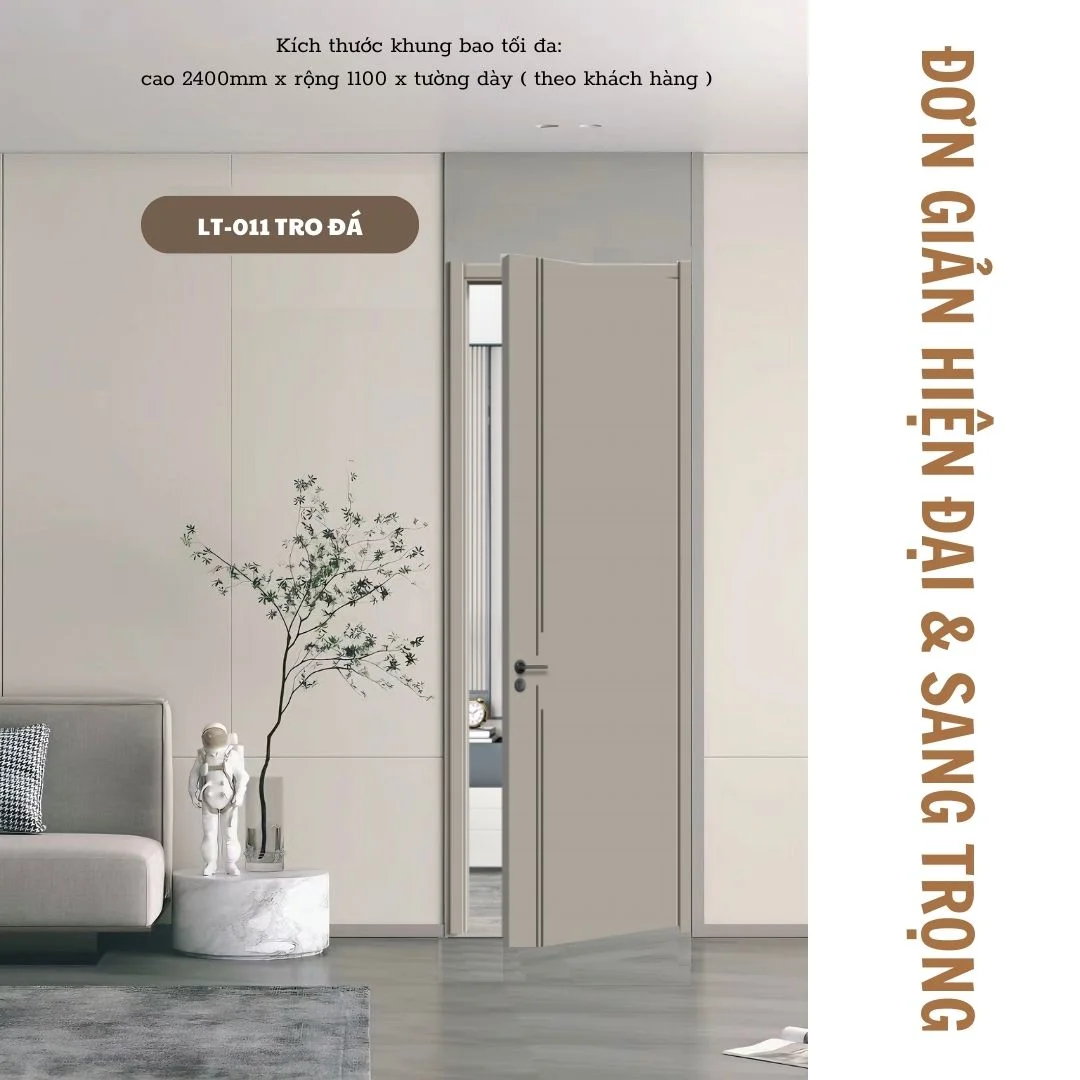 Vât liệu xây dựBáo giá cửa gỗ Carbon tại TP.HCM | Cửa Kingdoorng:  LT-011-TRO-DA-