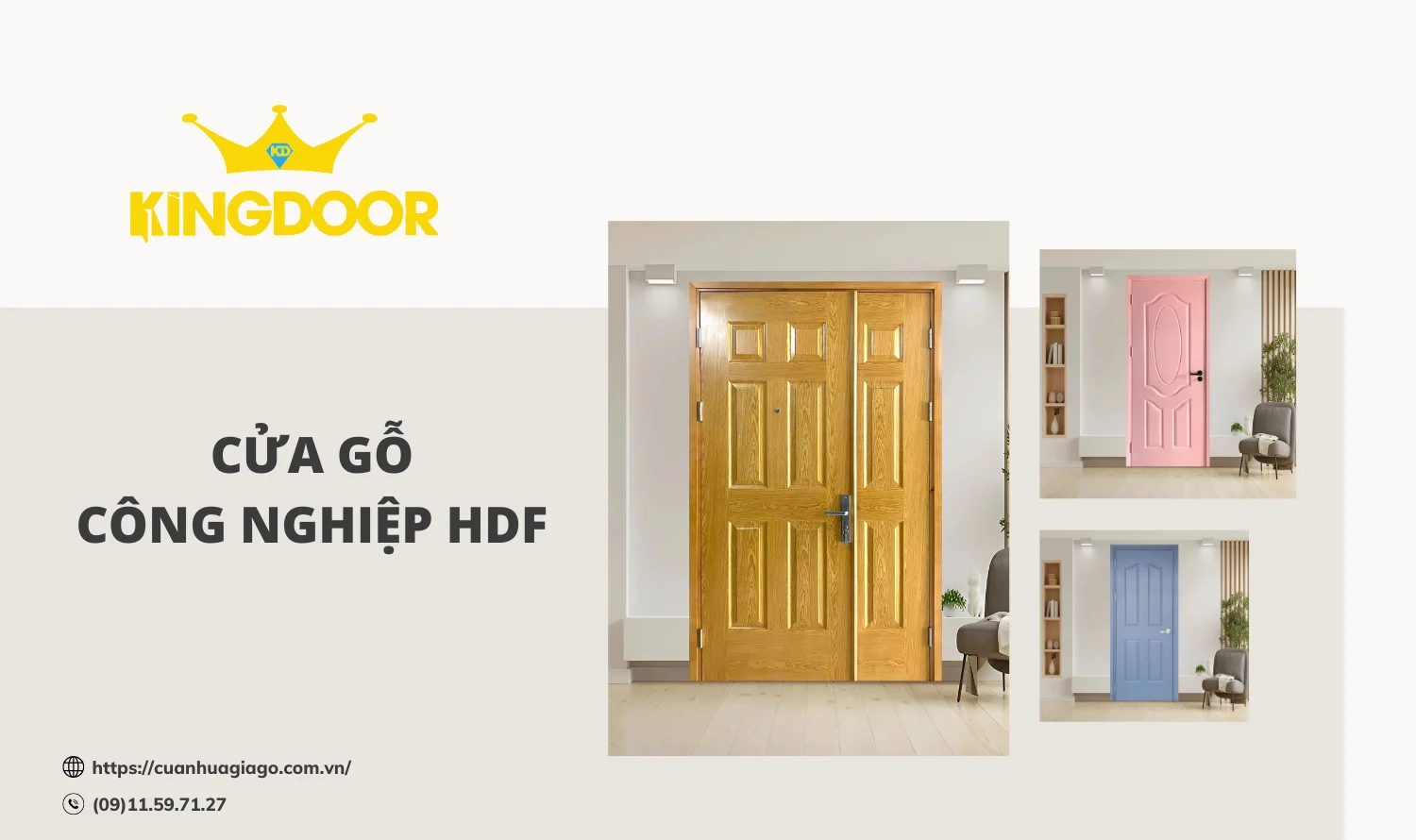 Báo giá cửa gỗ công nghiệp HDF tại quận 5